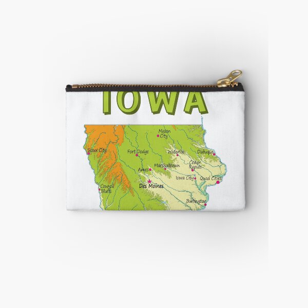 Item preview, Iowa State Map - Illustrated Topographic Cities Design designed and sold by mashmosh.