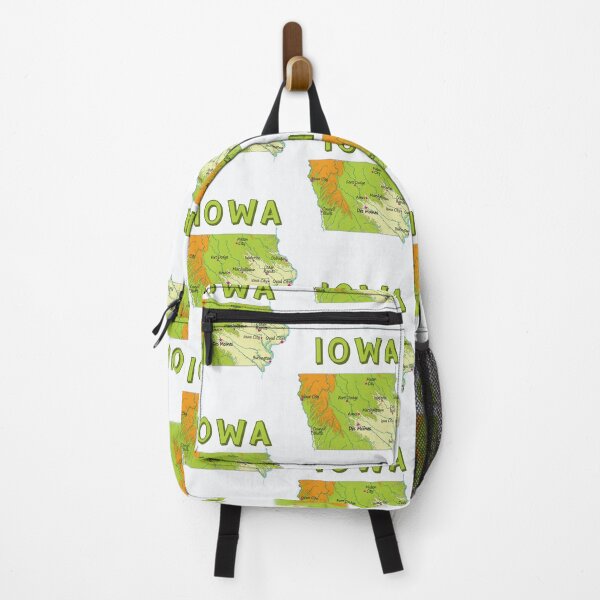 Item preview, Iowa State Map - Illustrated Topographic Cities Design designed and sold by mashmosh.