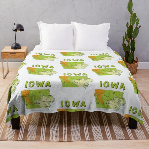 Item preview, Iowa State Map - Illustrated Topographic Cities Design designed and sold by mashmosh.