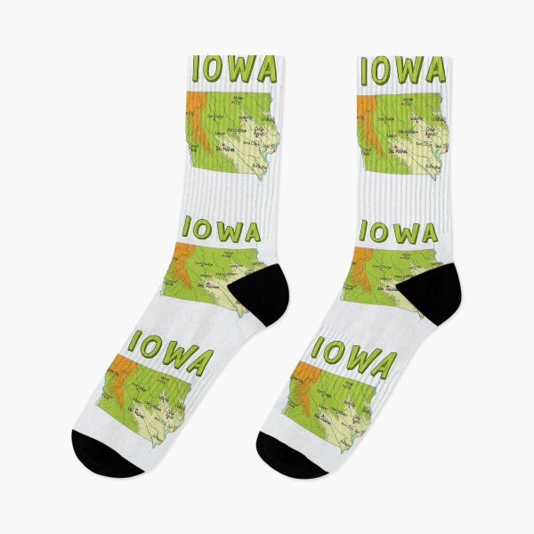 Item preview, Iowa State Map - Illustrated Topographic Cities Design designed and sold by mashmosh.