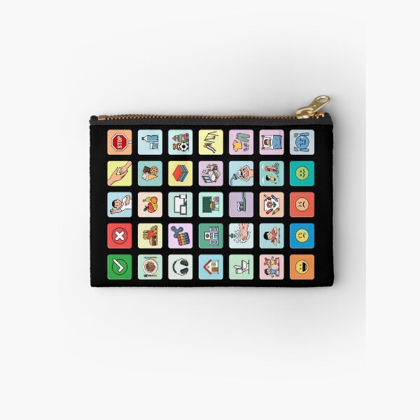 Item preview, Autism Wearable AAC Pointing Communication Board - No Text Pictograms Symbols Icons Chart - Daily Needs Emotions Routines - Non Verbal Speech Apraxia Neurodiversity Awareness Empowerment (Black) designed and sold by Autism in Focus.