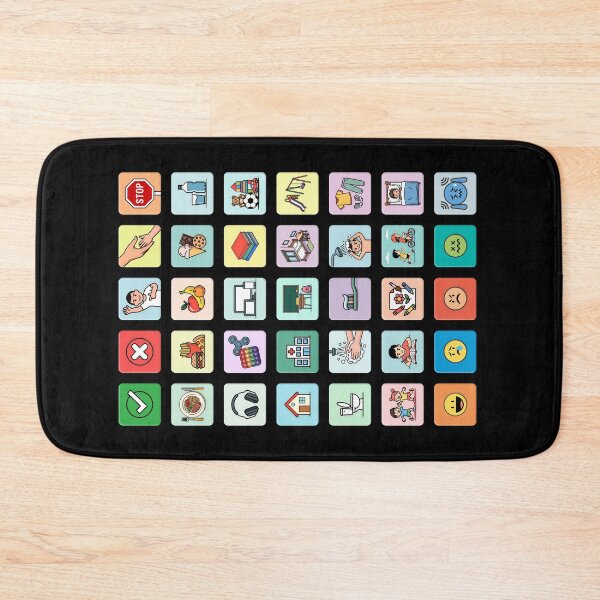 Item preview, Autism Wearable AAC Pointing Communication Board - No Text Pictograms Symbols Icons Chart - Daily Needs Emotions Routines - Non Verbal Speech Apraxia Neurodiversity Awareness Empowerment (Black) designed and sold by Autism in Focus.