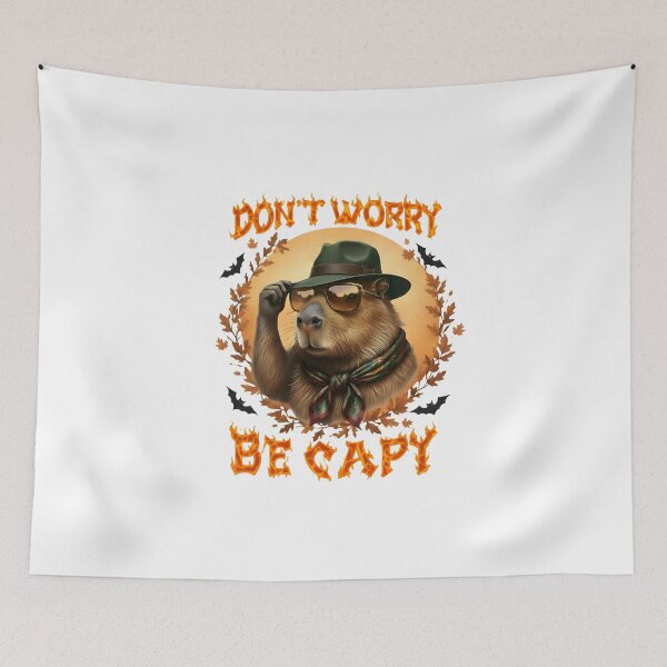 Item preview, Don't Worry Be Capy - Funny Cool Capybara Pun Art designed and sold by Latikshop.