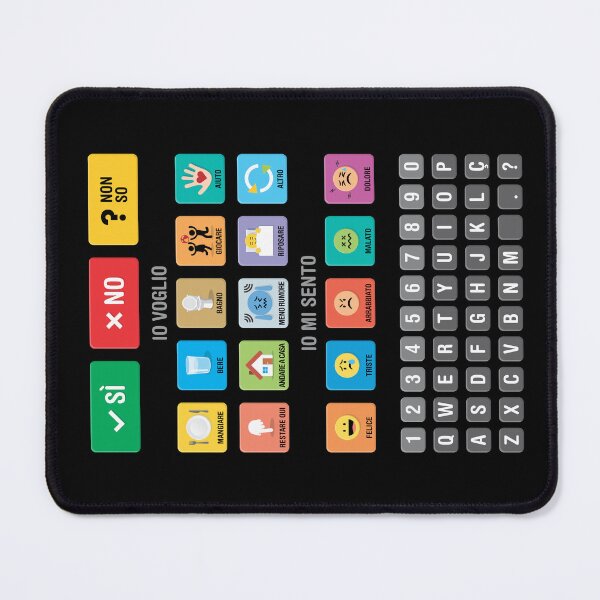 Item preview, Italian Autism AAC Communication Speller Keyboard with Alphabet and Numbers - Letterboard Chart 03 - Non Verbal Kids Speech Apraxia Support - Daily Needs, Emotions, Neurodiversity Awareness designed and sold by Autism in Focus.