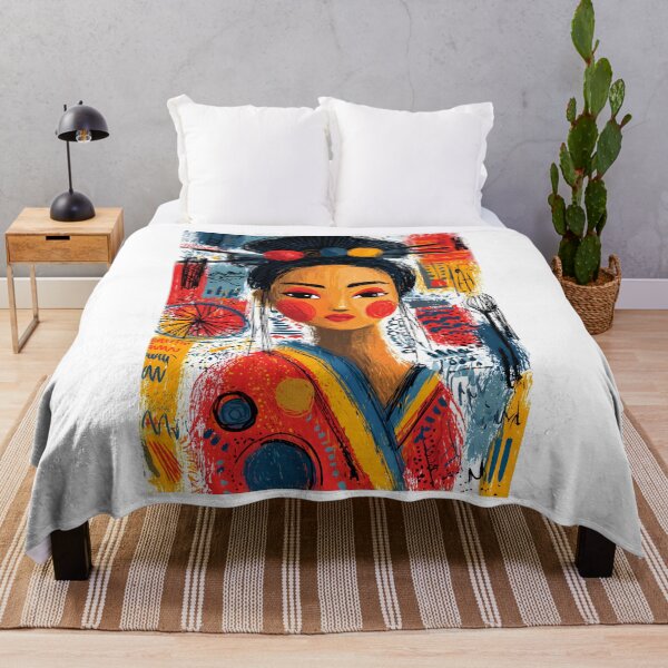 Item preview, Vibrant Woman in Traditional Attire and Bold Colors designed and sold by Artessie.