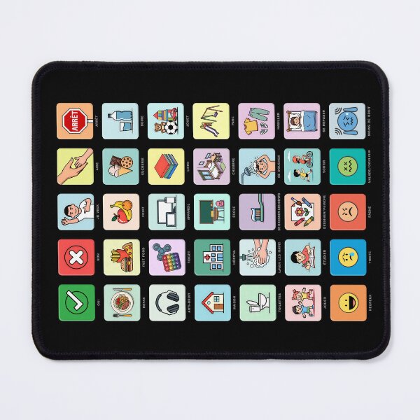 Item preview, French Autism AAC Illustrated Pointing Communication Board Pictograms Visual Icons - Chart 04 - Daily Needs Emotions Routines - Non Verbal Speech Apraxia Neurodiversity Awareness Empowerment designed and sold by Autism in Focus.