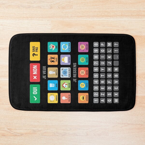 Item preview, French Autism AAC Communication Speller Keyboard with Alphabet and Numbers - Letterboard Chart 03 - Non Verbal Kids Speech Apraxia Support - Daily Needs, Emotions, Neurodiversity Awareness designed and sold by Autism in Focus.