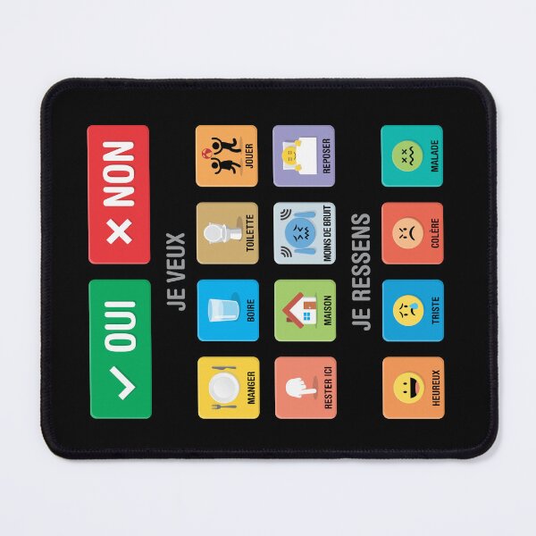 Item preview, French Autism AAC Communication Board Pictograms Symbols Icons - Visual Chart 01 - Speech Apraxia Non Verbal Kids - Empowering Wearable Pointing Interaction System - Neurodiversity Awareness designed and sold by Autism in Focus.