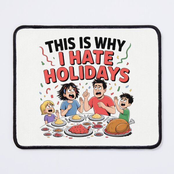 Item preview, Funny Relatable Holiday Chaos Family Dinner Sarcastic Meme Art designed and sold by SplashTastic.