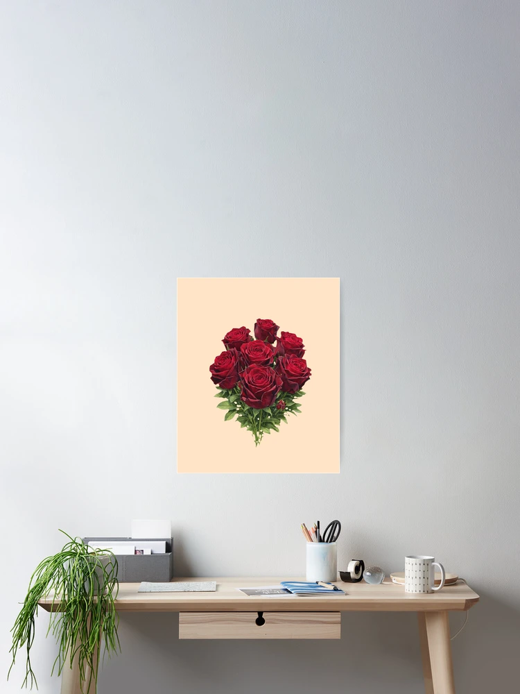 Thumbnail 2 of 3, Poster, Red Roses designed and sold by NatureFloralArts.