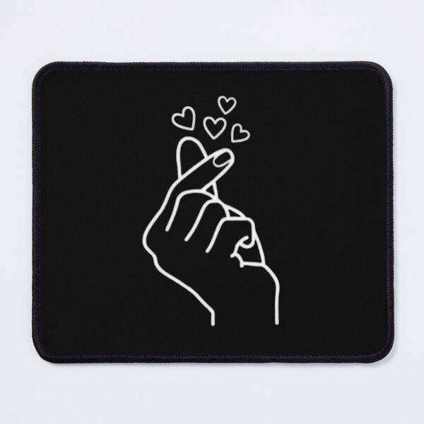 Item preview, K-Heart Aesthetic: Minimalist Finger Heart ​Saranghae: Korean Finger Heart Line Art designed and sold by ZyVoAli.