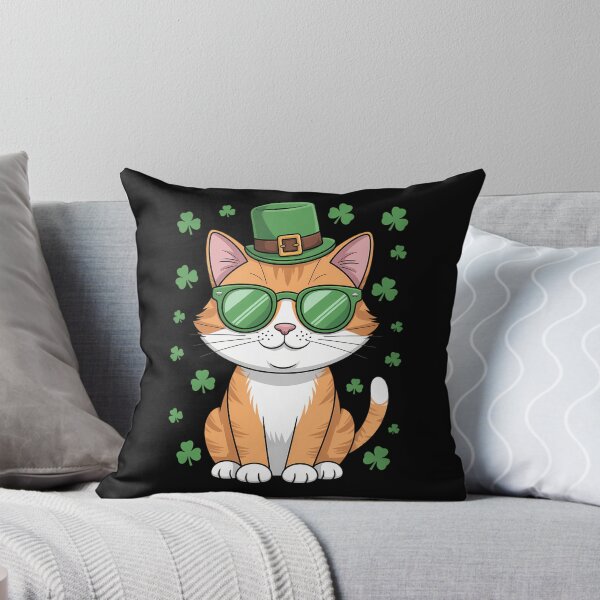 Item preview, Irish Cat St. Patrick_s Day Shamrock Fun designed and sold by lilensgavadur.