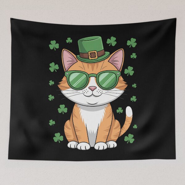 Item preview, Irish Cat St. Patrick_s Day Shamrock Fun designed and sold by lilensgavadur.
