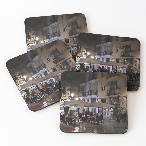 Item preview, Plaza del Arbol at night, Valencia, paint effect designed and sold by paulboizot.