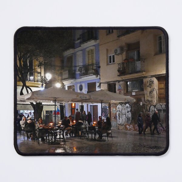 Item preview, Plaza del Arbol at night, Valencia, paint effect designed and sold by paulboizot.