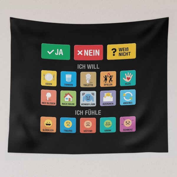 Item preview, German Autism AAC Communication Board with Pictograms, Icons and Symbols - Visual Chart 02 - Non Verbal Apraxia Kids - Daily Needs, Emotions, Sensory Support - Neurodiversity Awareness Tool designed and sold by Autism in Focus.