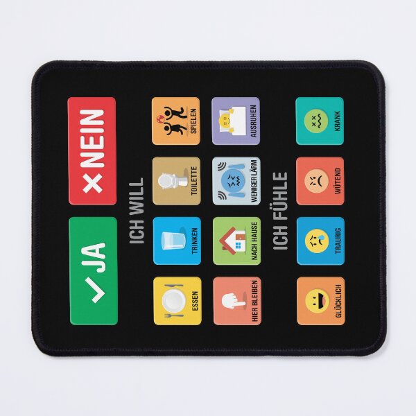 Item preview, German Autism AAC Communication Board Pictograms Symbols Icons - Visual Chart 01 - Speech Apraxia Non Verbal Kids - Empowering Wearable Pointing Interaction System - Neurodiversity Awareness designed and sold by Autism in Focus.