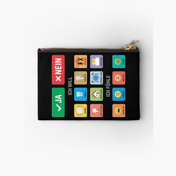 Item preview, German Autism AAC Communication Board Pictograms Symbols Icons - Visual Chart 01 - Speech Apraxia Non Verbal Kids - Empowering Wearable Pointing Interaction System - Neurodiversity Awareness designed and sold by Autism in Focus.