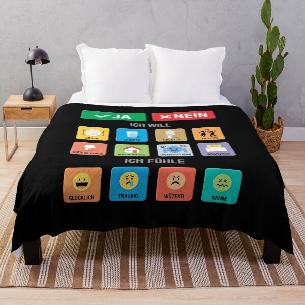 Item preview, German Autism AAC Communication Board Pictograms Symbols Icons - Visual Chart 01 - Speech Apraxia Non Verbal Kids - Empowering Wearable Pointing Interaction System - Neurodiversity Awareness designed and sold by Autism in Focus.