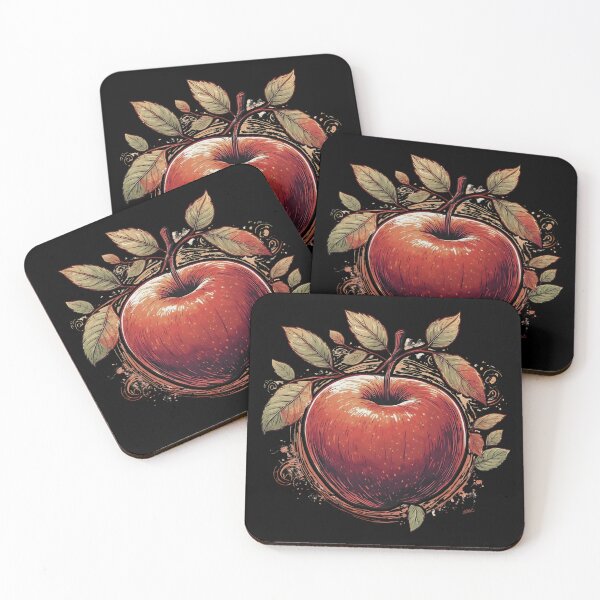Item preview, Vintage Red Apple Botanical Illustration – Rustic Orchard Fruit Art designed and sold by Karolina’s Cozy Creations.