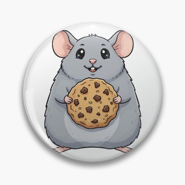 Item preview, Cute Dumbo Rat Eating Cookie - Will Work For Snacks designed and sold by Petzzz.