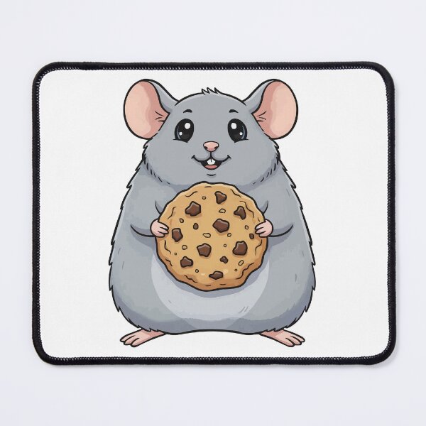 Item preview, Cute Dumbo Rat Eating Cookie - Will Work For Snacks designed and sold by Petzzz.