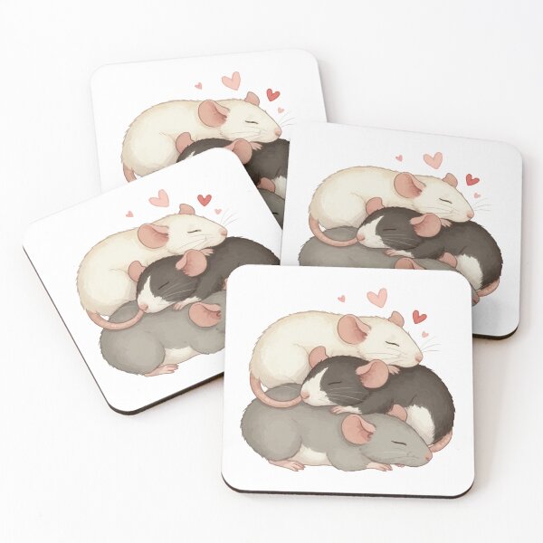 Item preview, Rat Cuddle Puddle - Sleeping Pile of Dumbo Rats designed and sold by Petzzz.