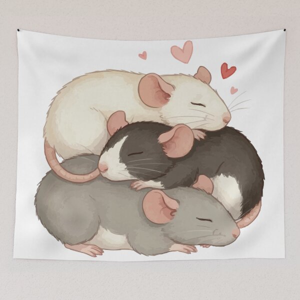 Item preview, Rat Cuddle Puddle - Sleeping Pile of Dumbo Rats designed and sold by Petzzz.