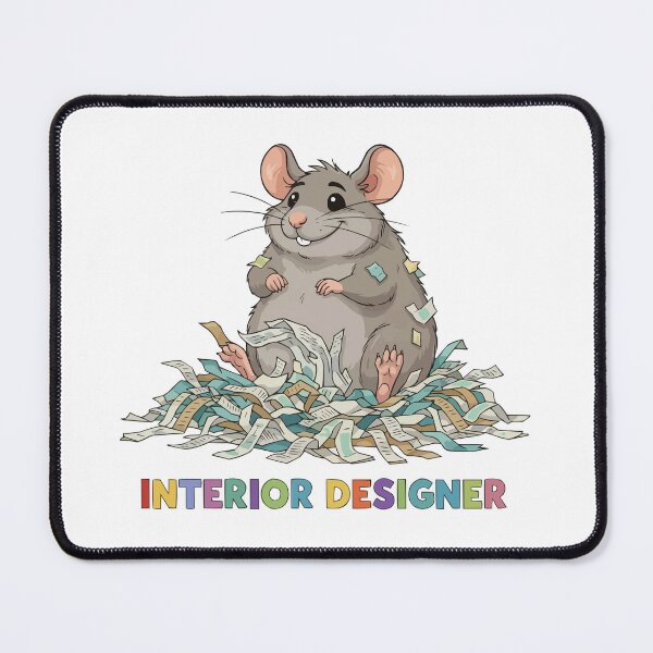 Item preview, Professional Nest Builder - Funny Rat with Paper designed and sold by Petzzz.
