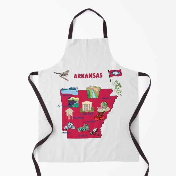 Item preview, Arkansas Pride, Landmarks & Symbols State Map Art designed and sold by mashmosh.