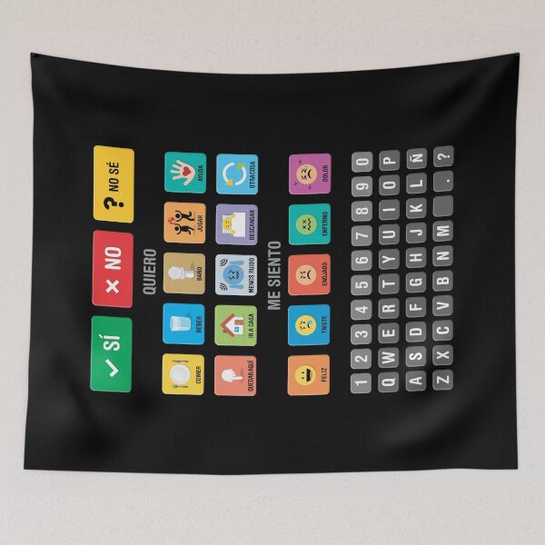 Item preview, Spanish Autism AAC Communication Speller Keyboard with Alphabet and Numbers - Letterboard Chart 03 - Non Verbal Kids Speech Apraxia Support - Daily Needs, Emotions, Neurodiversity Awareness designed and sold by Autism in Focus.