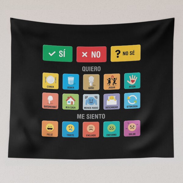 Item preview, Spanish Autism AAC Communication Board with Pictograms, Icons and Symbols - Visual Chart 02 - Non Verbal Apraxia Kids - Daily Needs, Emotions, Sensory Support - Neurodiversity Awareness Tool designed and sold by Autism in Focus.