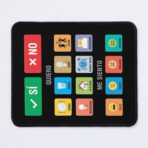 Item preview, Spanish Autism AAC Communication Board Pictograms Symbols Icons - Visual Chart 01 - Speech Apraxia Non Verbal Kids - Empowering Wearable Pointing Interaction System - Neurodiversity Awareness designed and sold by Autism in Focus.