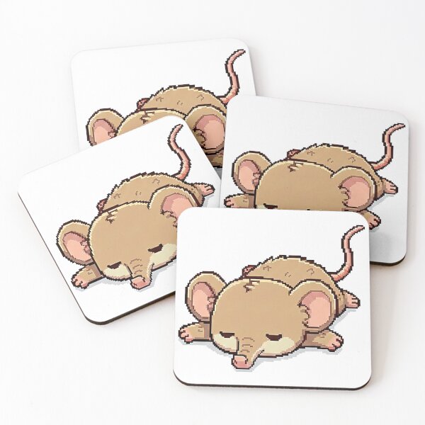 Item preview, A cute baby elephant shrew sleeping peacefully in a pixel world! designed and sold by Virtual-Studio-Geebaki.