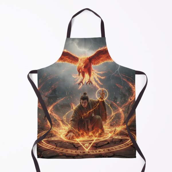 Item preview, Phoenix Summoner – Japanese Fire Mage & Mythical Bird Art designed and sold by Mori-no-Akari.
