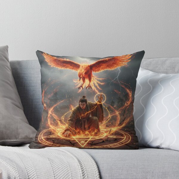 Item preview, Phoenix Summoner – Japanese Fire Mage & Mythical Bird Art designed and sold by Mori-no-Akari.