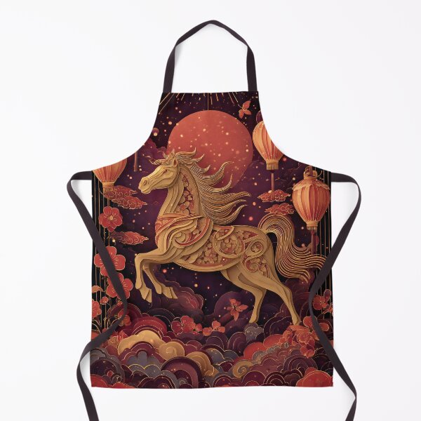 Item preview, Golden Horse Under Lantern Skies designed and sold by Turocks.