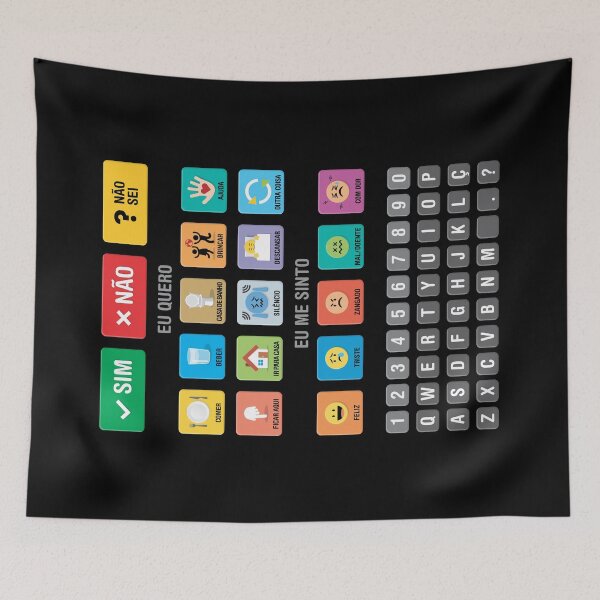 Item preview, Portuguese Portugal Autism AAC Communication Speller Keyboard - Alphabet, Numbers, Letterboard Chart 03 - Non Verbal Kids Speech Apraxia Support - Daily Needs, Emotions, Neurodiversity Awareness designed and sold by Autism in Focus.