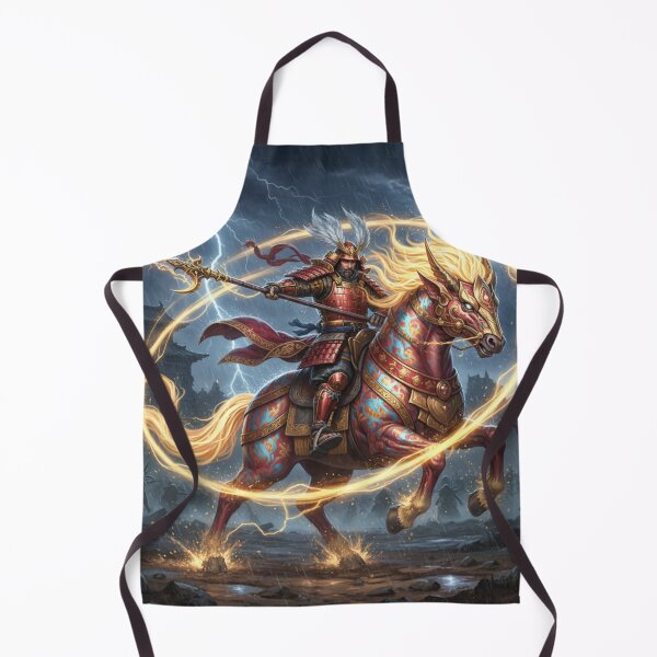 Item preview, Thunder War Horse Samurai – Mythical Japanese Warrior Art, Storm Battle Illustration, Epic Samurai Wall Decor designed and sold by Mori-no-Akari.