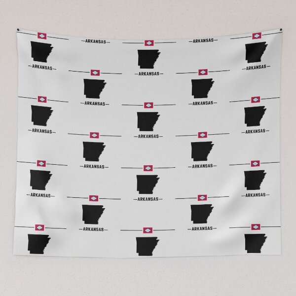 Item preview, Arkansas Pride - Vintage State Outline and Flag Graphic designed and sold by mashmosh.
