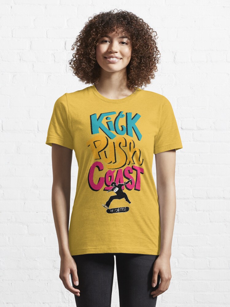 Skateboard Clothing Distressed Kick Push T-shirt