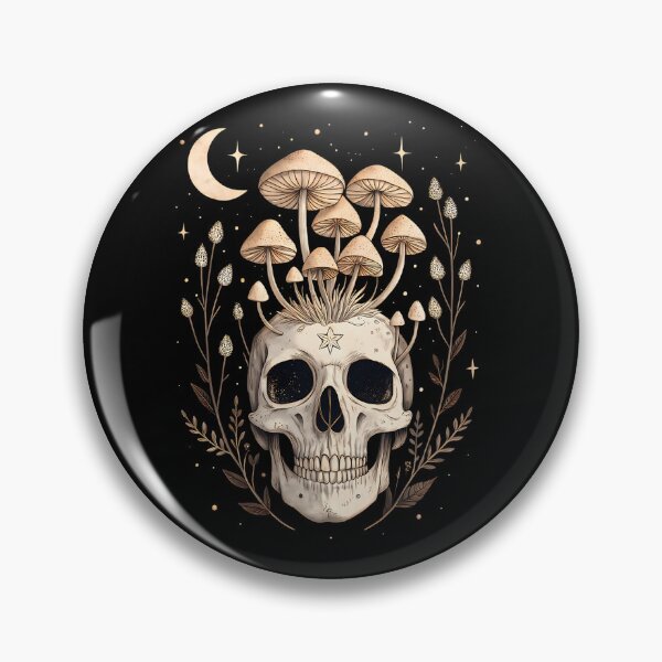 Item preview, Mushroom Skull Dark Botanical designed and sold by dyrkaqalibe1.