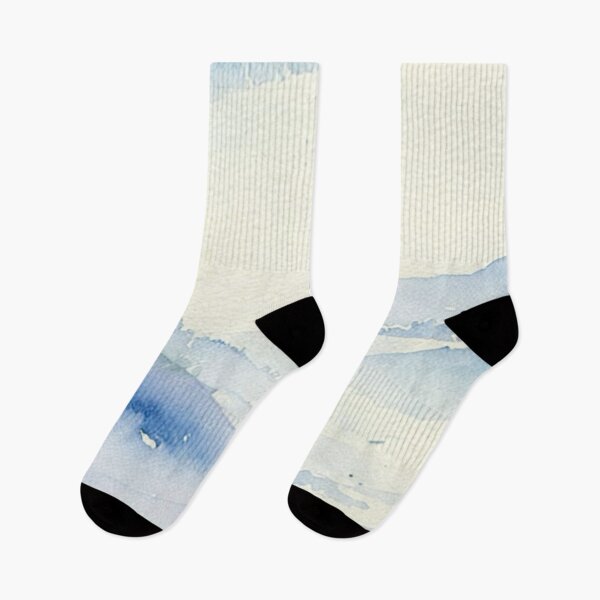 Item preview, Quiet Winter Hills Blue Watercolor Landscape designed and sold by MoxisWatercolor.