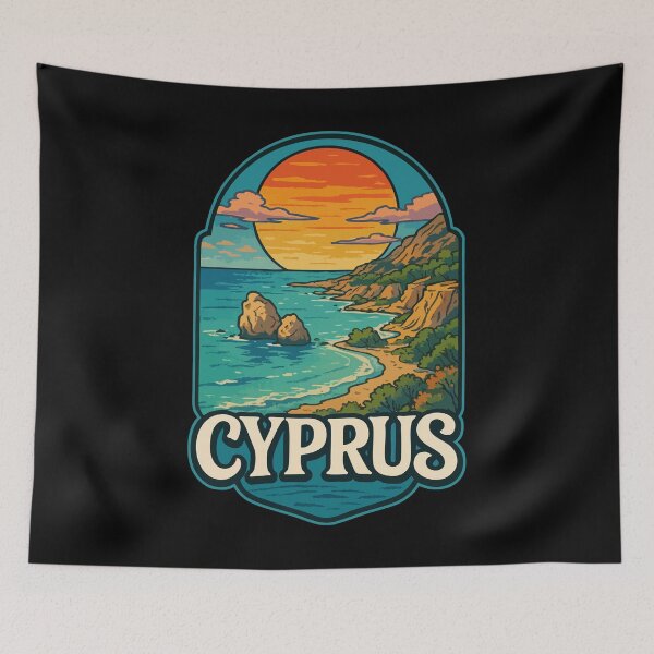 Item preview, Cyprus Country Island Coast Travel designed and sold by TomFrontierArt.