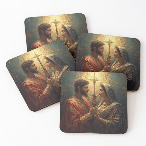 Item preview, "Eternal Union: Byzantine Emperor and Empress with the Holy Cross"   designed and sold by MFMart.