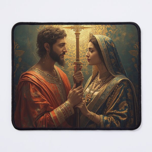 Item preview, "Eternal Union: Byzantine Emperor and Empress with the Holy Cross"   designed and sold by MFMart.
