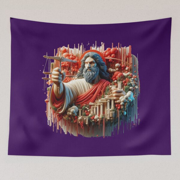 Item preview, Job 8:3 – Justice and the Almighty | Awe-Inspiring 3D Biblical Illustration ,  designed and sold by PaintMeWorld.
