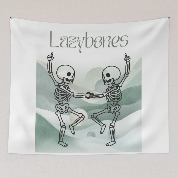 Item preview, Lazybones — Dancing Skeletons Fun Illustration designed and sold by DABIORA.