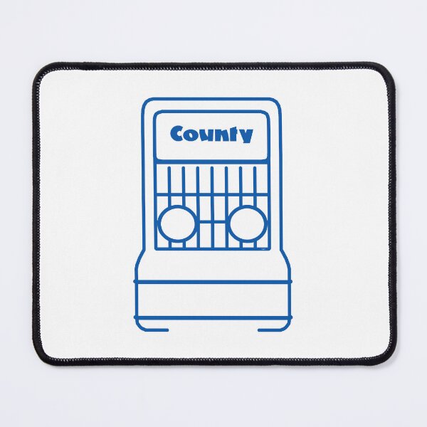 Item preview, County tractor 1970s British classic farm vehicle minimalist grille blue designed and sold by soitwouldseem.