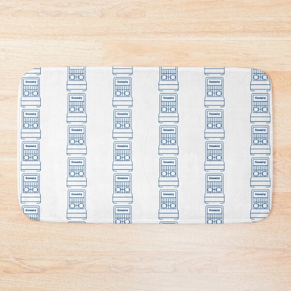 Item preview, County tractor 1970s British classic farm vehicle minimalist grille blue designed and sold by soitwouldseem.